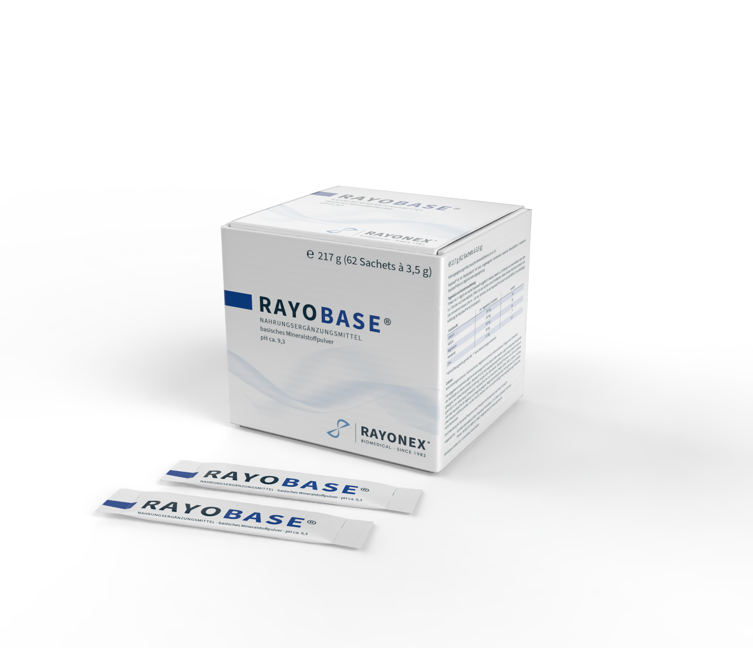 Rayobase pakkaus ja annospussit